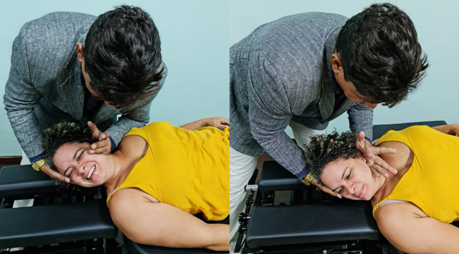 Drop Tablet Chiropractic Adjustment